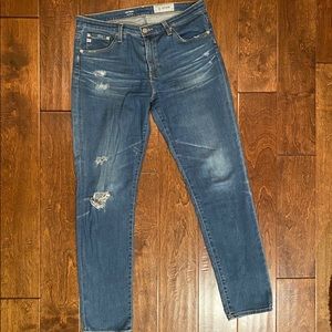 AG ‘Prima’ Distressed Skinny Jeans (Sea Sprite)